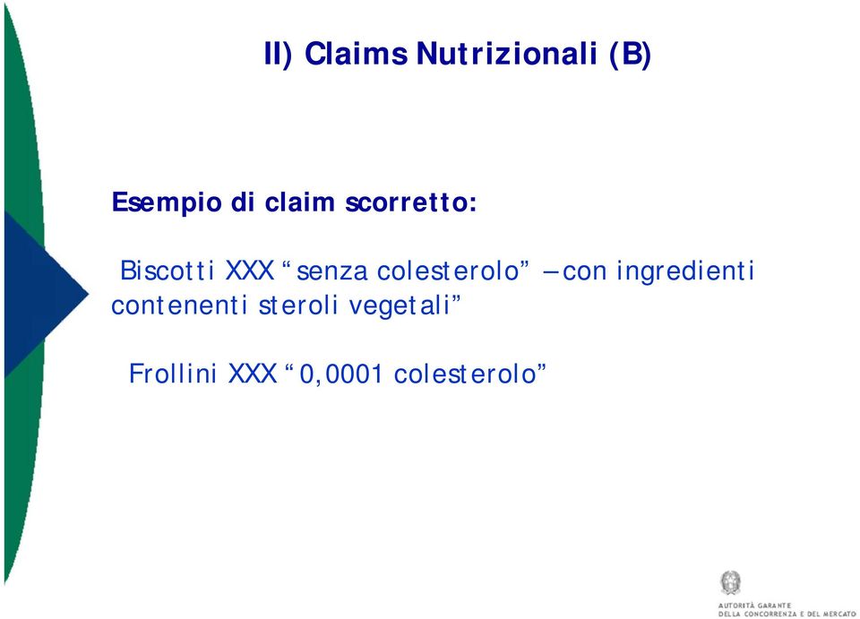 colesterolo con ingredienti contenenti