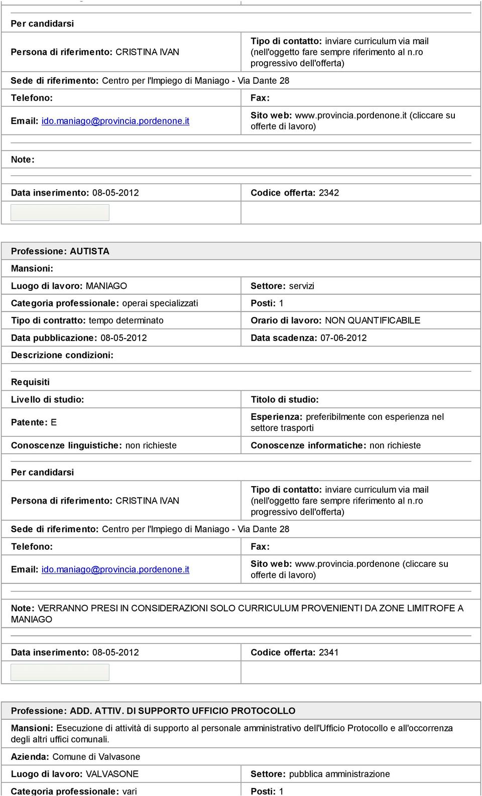 it Sito web: www.provincia.pordenone.