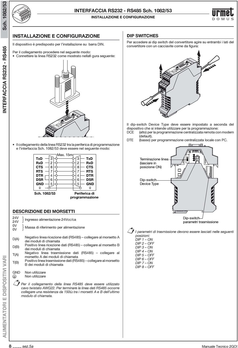 S 3 Ord.-Nr.: 7 44 46 Il collegamento della linea RS3 tra la periferica di programmazione e l interfaccia Sch. 08/53 deve essere nel seguente modo: TxD RxD CTS RTS DTR DSR 3 8 7 4 6 5 Max.