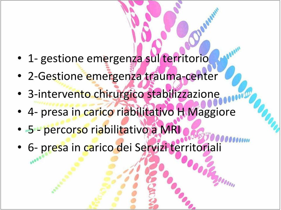 presa in carico riabilitativo H Maggiore 5 -percorso