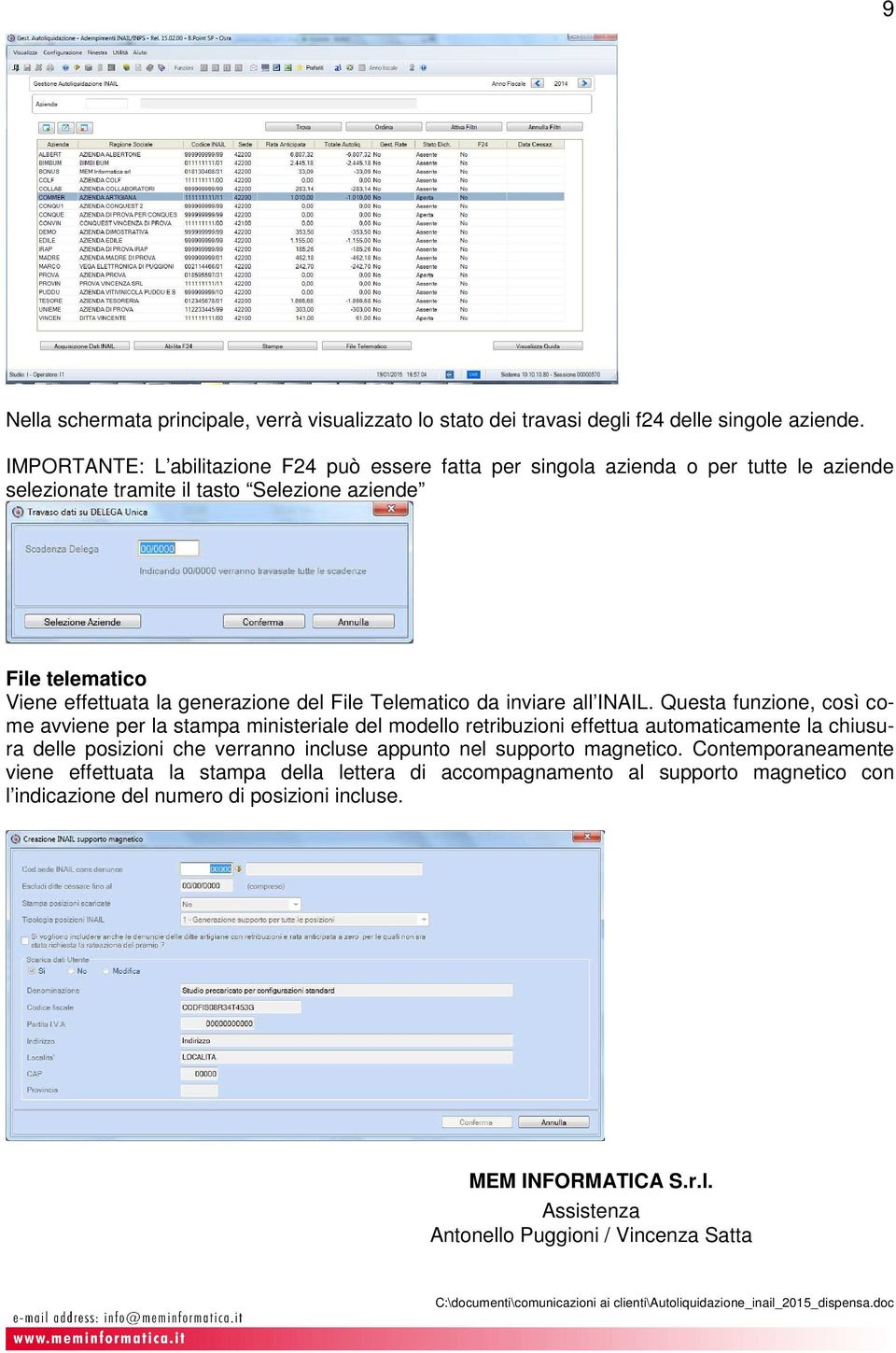 del File Telematico da inviare all INAIL.