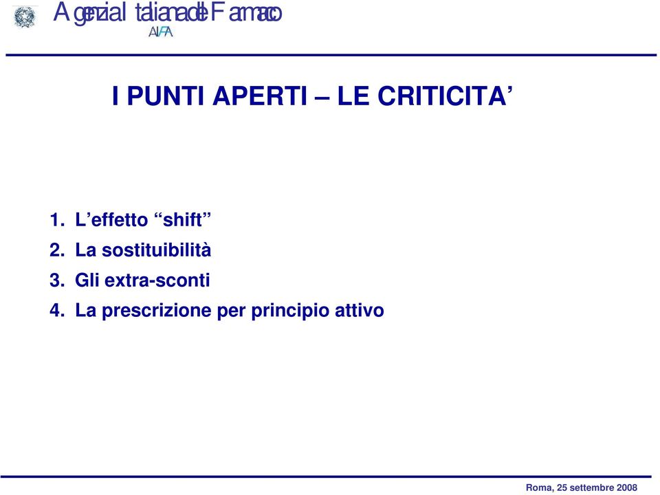 L effetto shift 2. La sostituibilità 3.