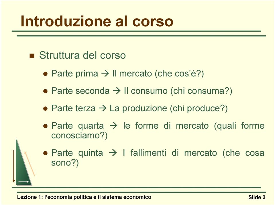 ) Parte quarta le forme di mercato (quali forme conosciamo?