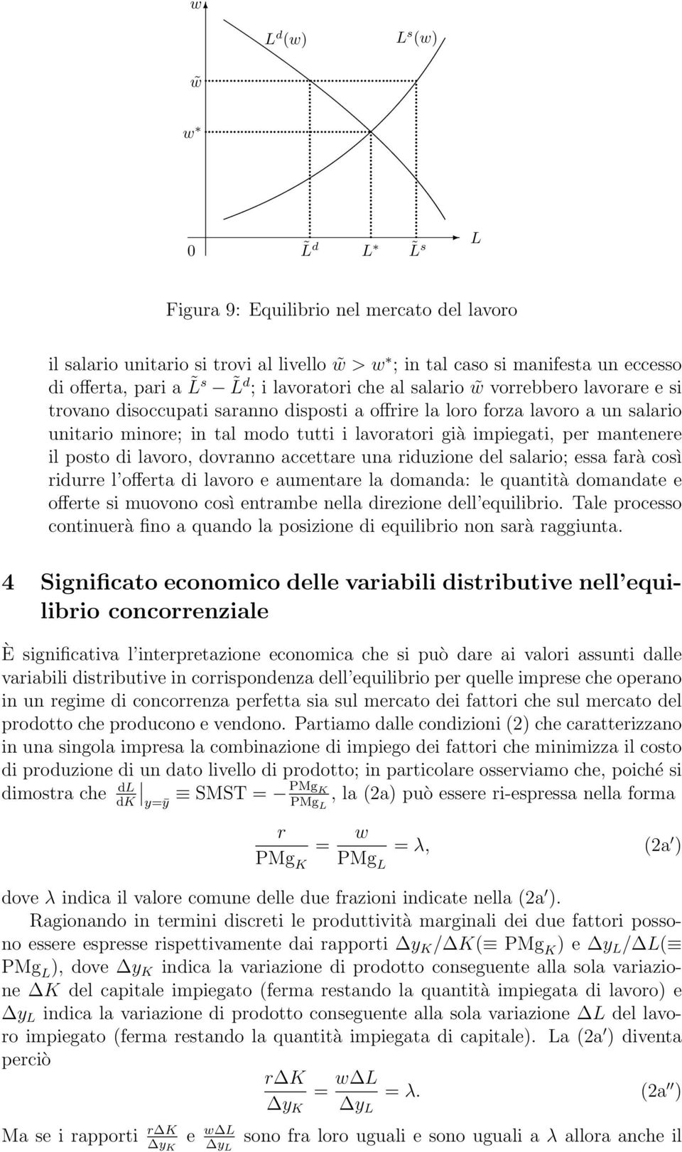 una iduzione del salaio; essa faà così idue l offeta di lavoo e aumentae la domanda: le quantità domandate e offete si muovono così entambe nella diezione dell equilibio.