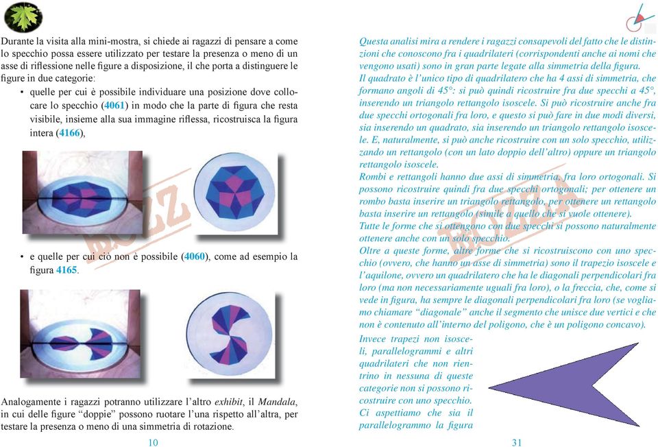 alla sua immagine riflessa, ricostruisca la figura intera (4166), e quelle per cui ciò non è possibile ( 4060), come ad esempio la figura 4165.