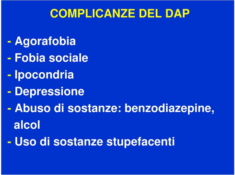 Depressione - Abuso di sostanze: