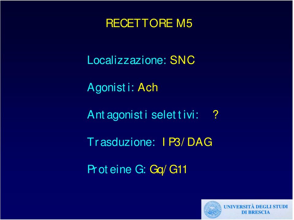 Agonisti: Ach Antagonisti