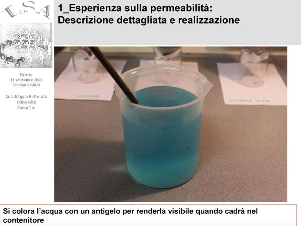 Si colora l acqua con un antigelo per