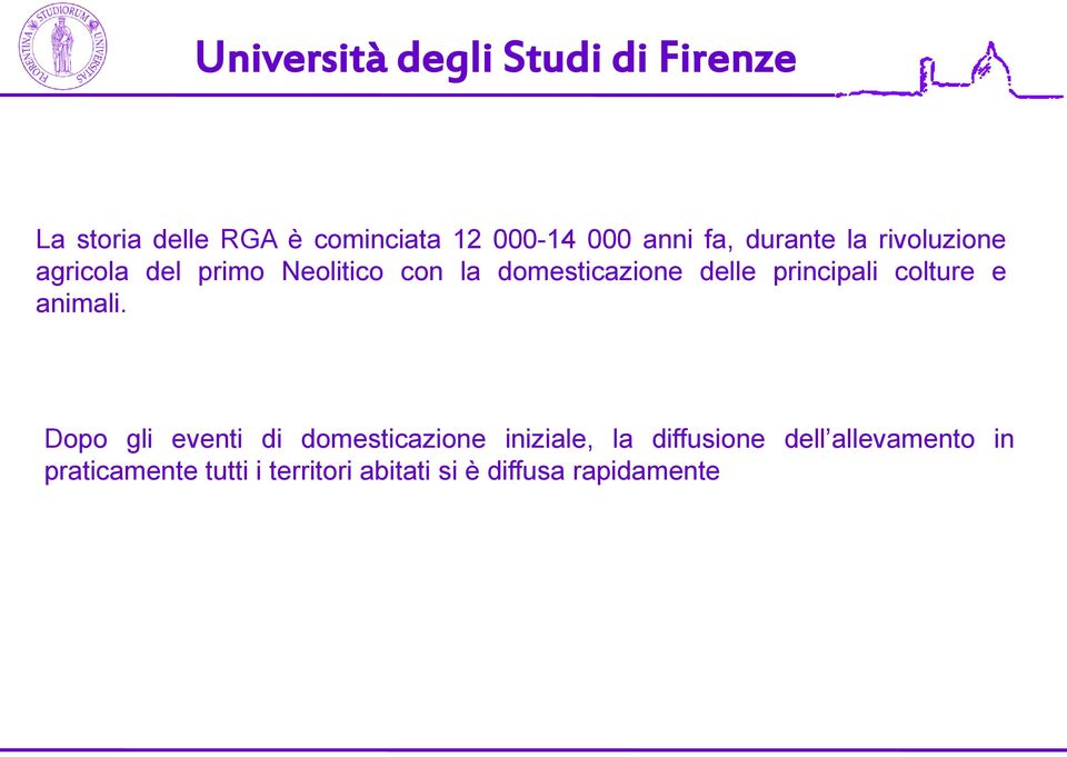 principali colture e animali.