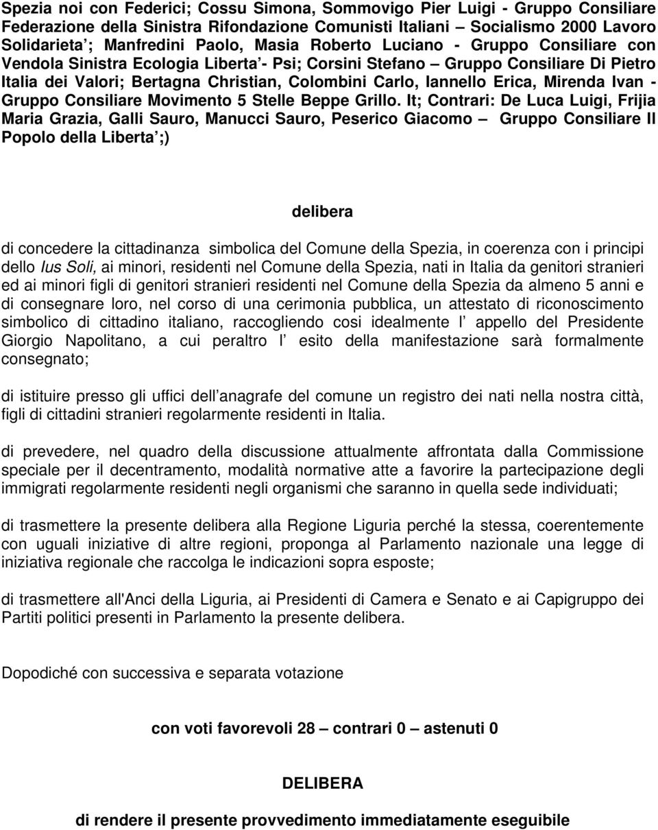 Mirenda Ivan - Gruppo Consiliare Movimento 5 Stelle Beppe Grillo.