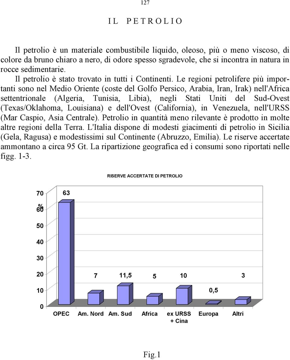 Le regioni petrolifere più importanti sono nel Medio Oriente (coste del Golfo Persico, Arabia, Iran, Irak) nell'africa settentrionale (Algeria, Tunisia, Libia), negli Stati Uniti del Sud-Ovest