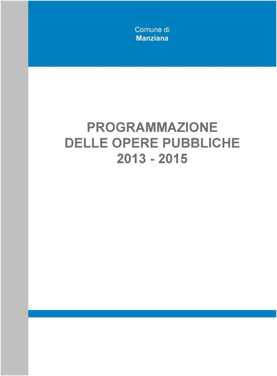 PROGRAMMAZIONE