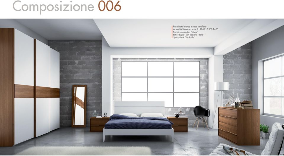 H2560 P625 Comò e comodini Ghost Letto