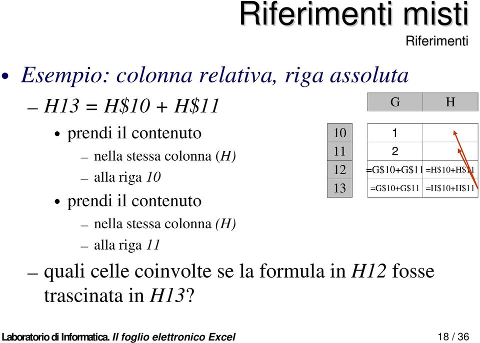 coinvolte se la formula in H fosse trascinata in H3?