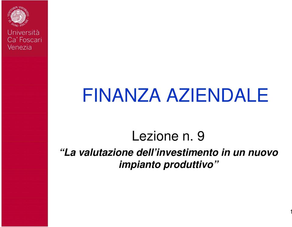 9 La valutazione dell