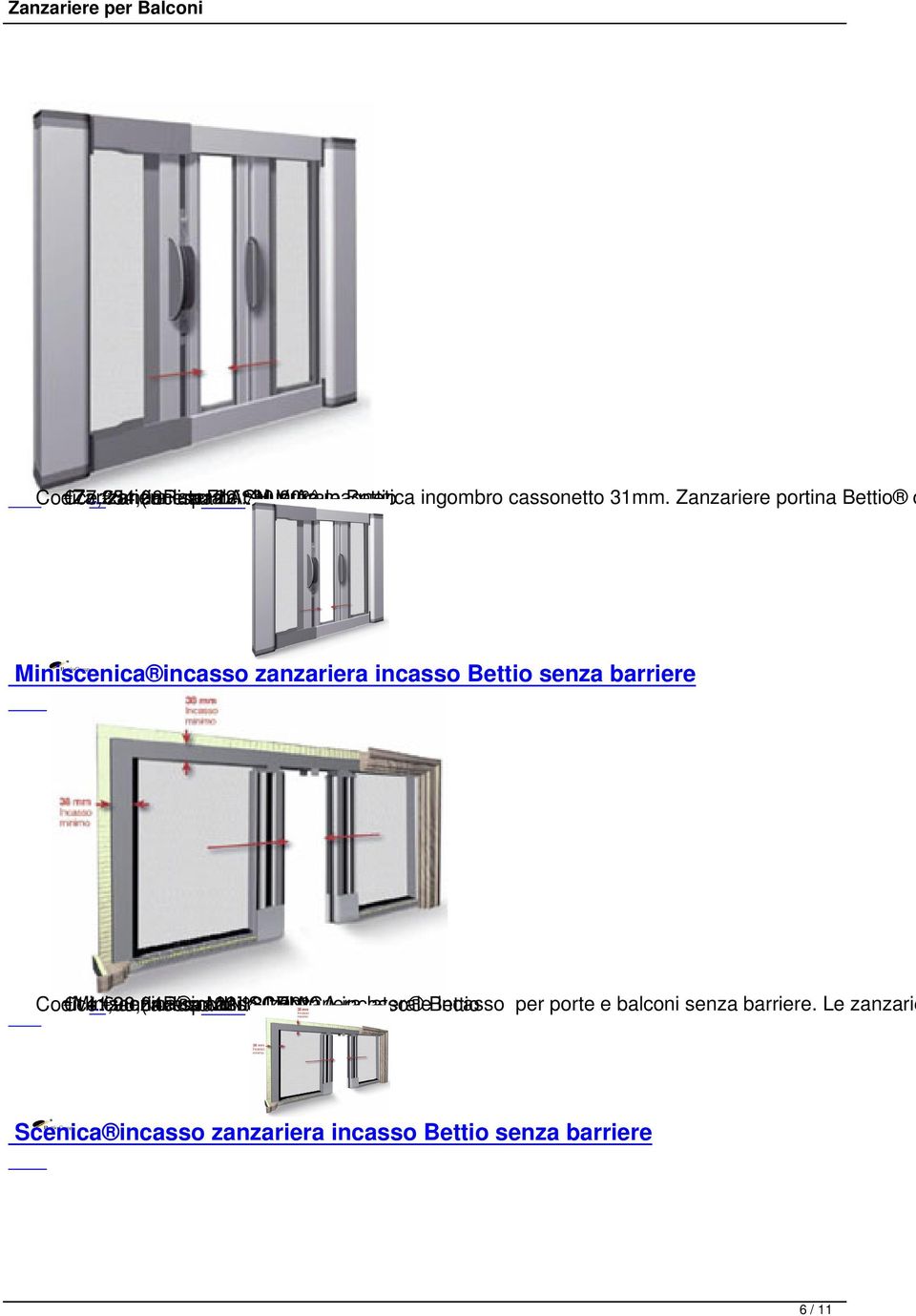 Zanzariere portina Bettio c Miniscenica incasso zanzariera incasso Bettio senza barriere Codice: 141,20 Miniscenica incasso,.