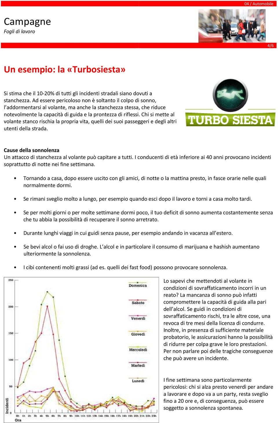 Chi si mette al volante stanco rischia la propria vita, quelli dei suoi passeggeri e degli altri utenti della strada. Cause della sonnolenza Un attacco di stanchezza al volante può capitare a tutti.