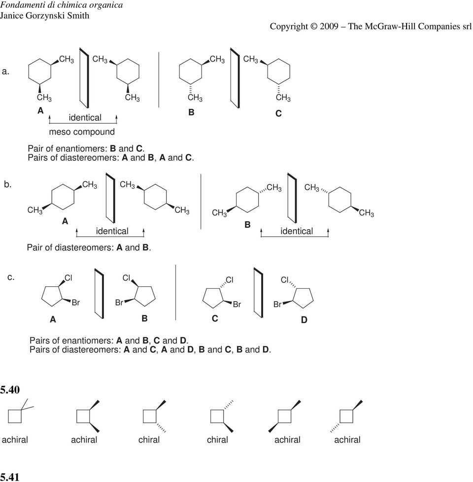 B Pair of diastereomers: B. c.