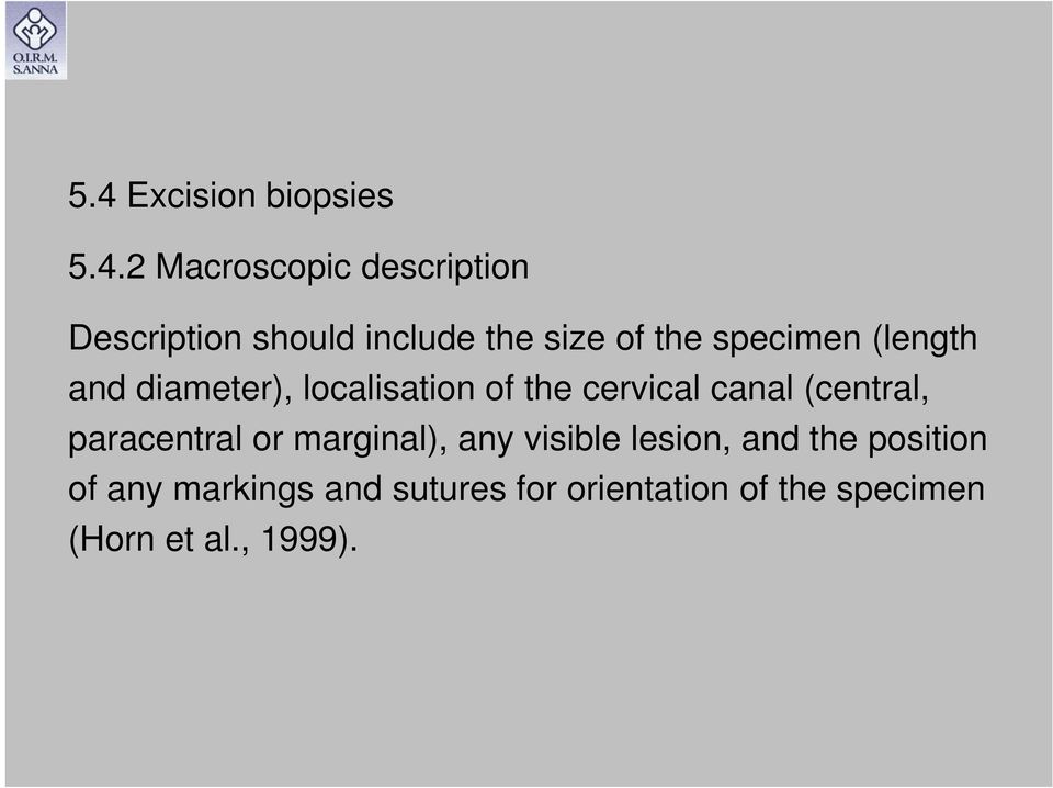 canal (central, paracentral or marginal), any visible lesion, and the position