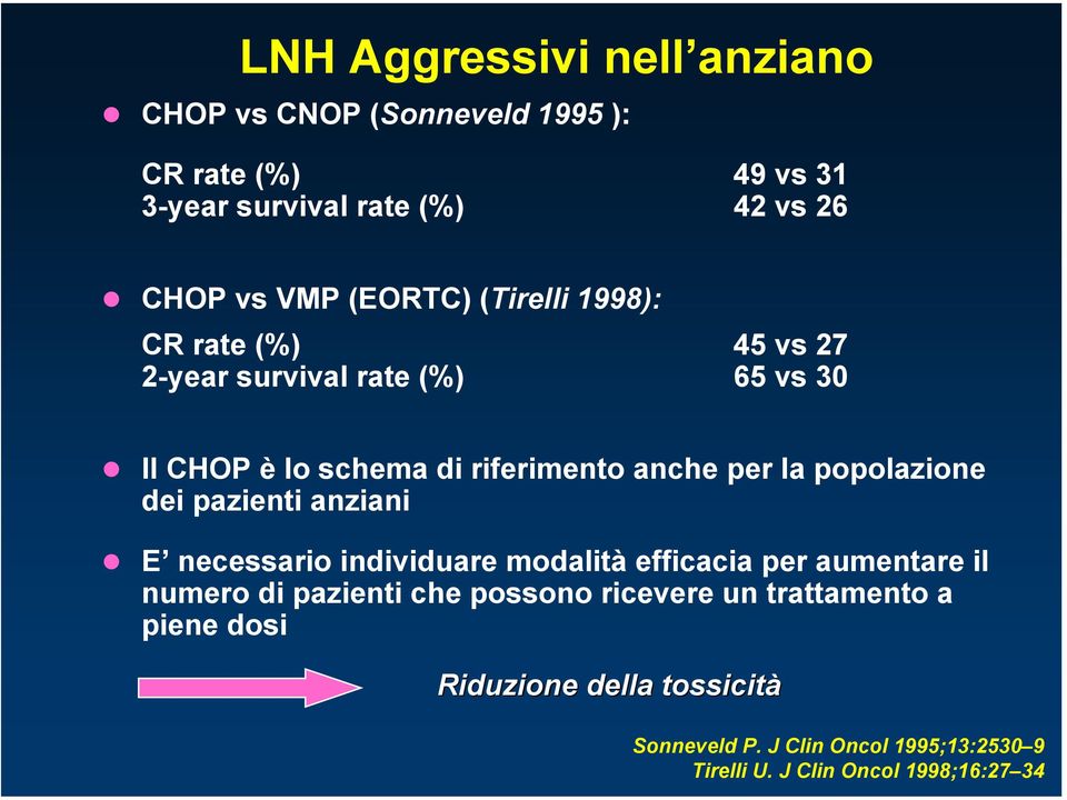 popolazione dei pazienti anziani E necessario individuare modalità efficacia per aumentare il numero di pazienti che possono