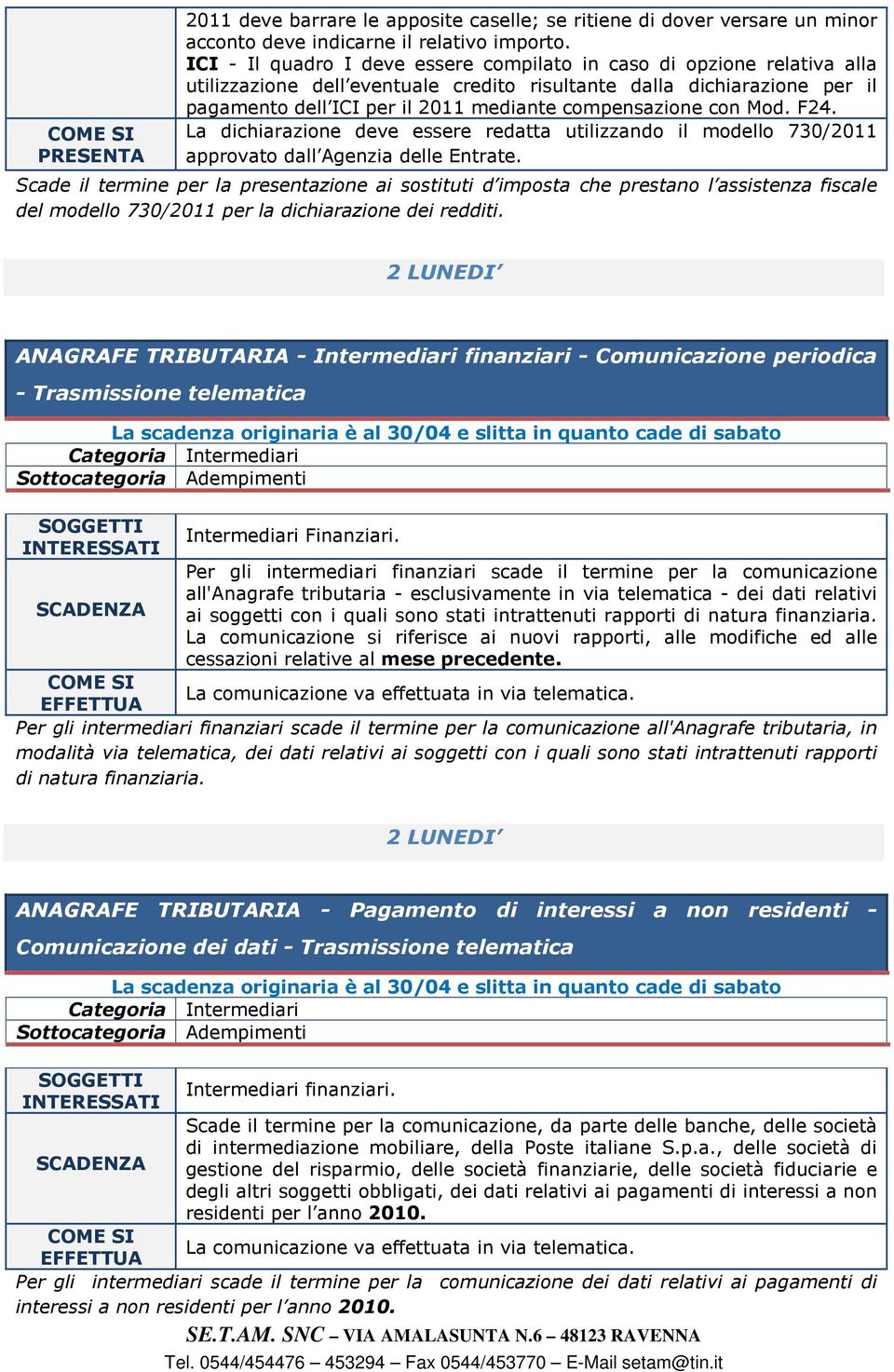 compensazione con Mod. F24. La dichiarazione deve essere redatta utilizzando il modello 730/2011 approvato dall Agenzia delle Entrate.