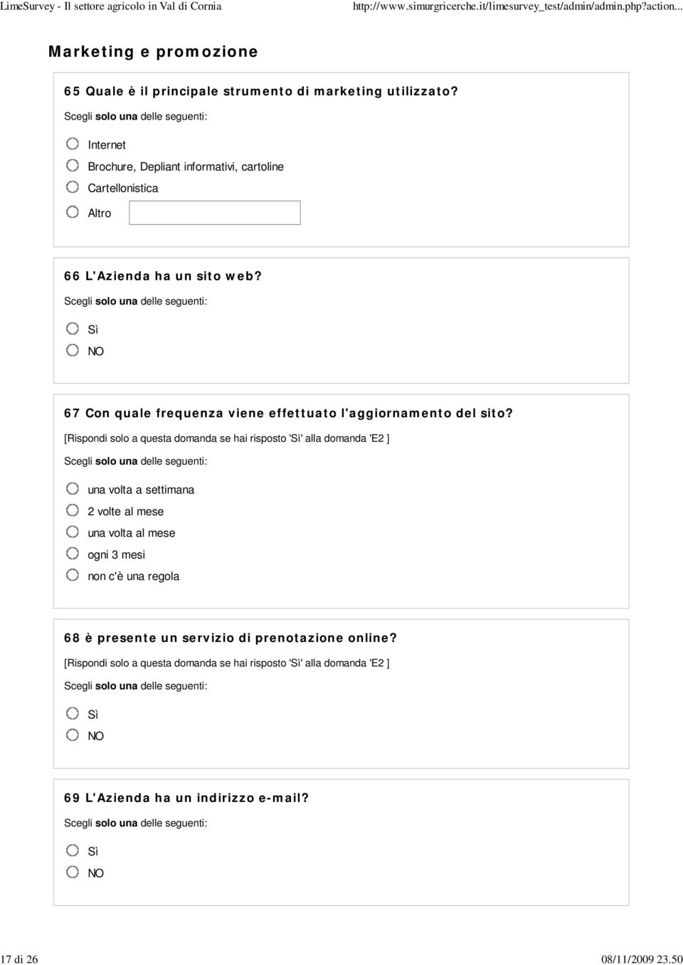 67 Con quale frequenza viene effettuato l'aggiornamento del sito?