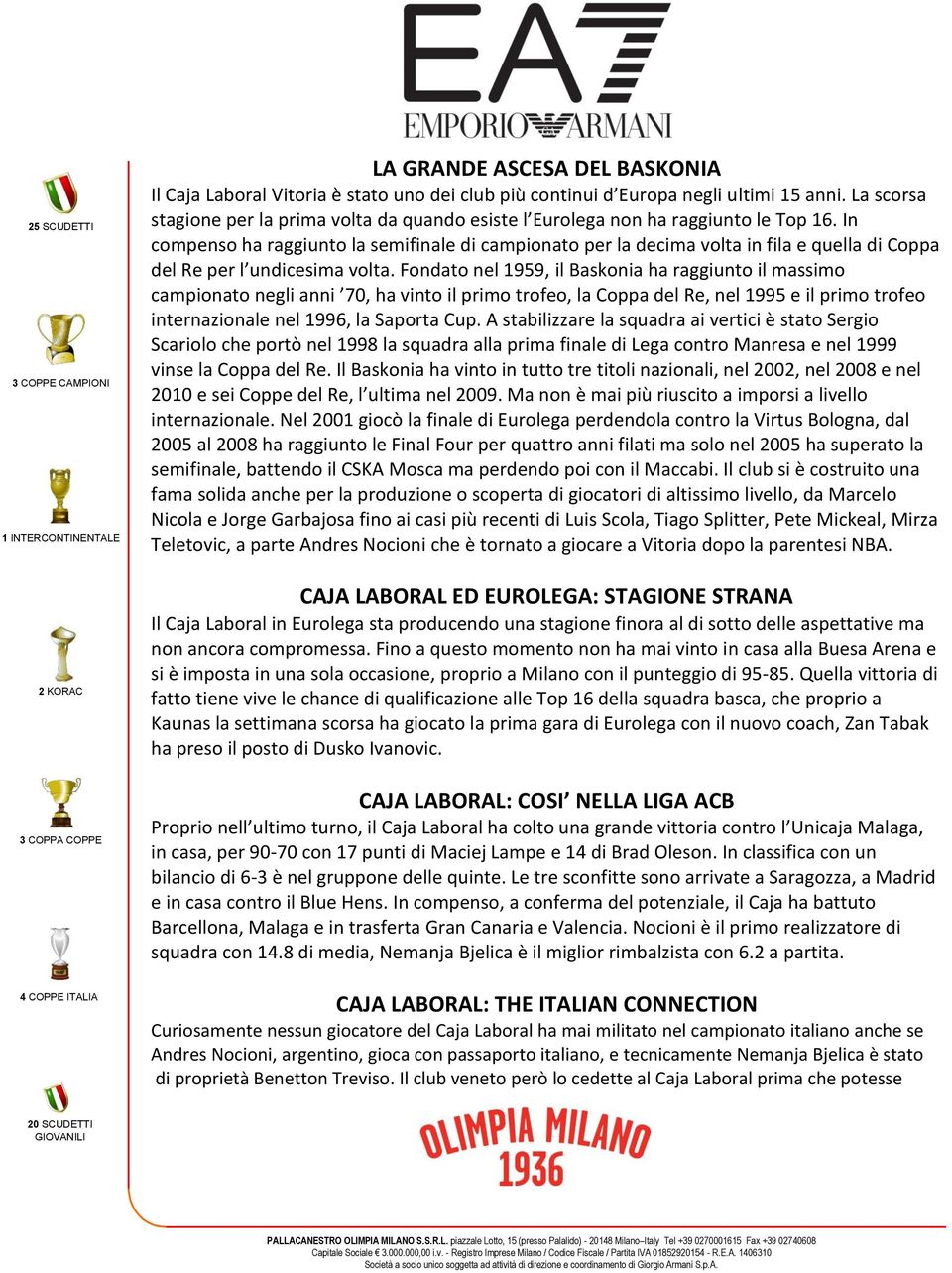 In compenso ha raggiunto la semifinale di campionato per la decima volta in fila e quella di Coppa del Re per l undicesima volta.