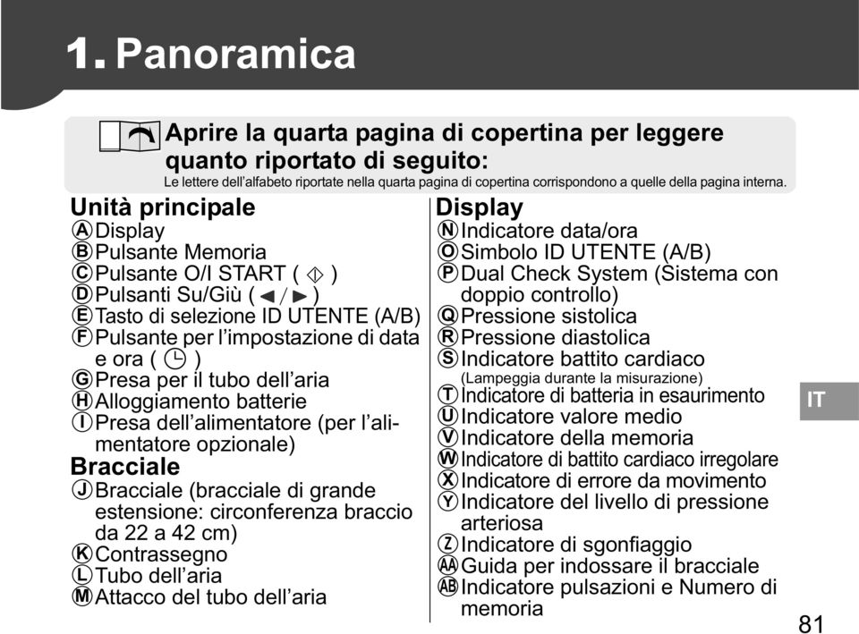 seguito: Le lettere dell alfabeto riportate nella quarta pagina di copertina corrispondono a quelle della pagina interna.