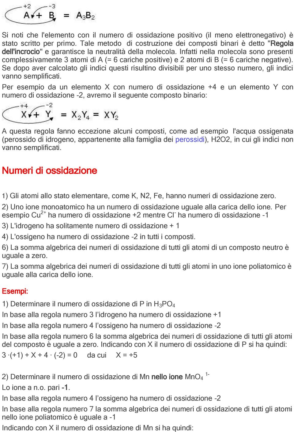 Infatti nella molecola sono presenti complessivamente 3 atomi di A (= 6 cariche positive) e 2 atomi di B (= 6 cariche negative).