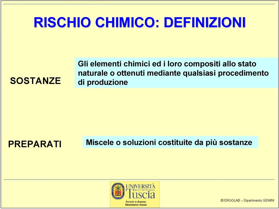 ottenuti mediante qualsiasi procedimento di