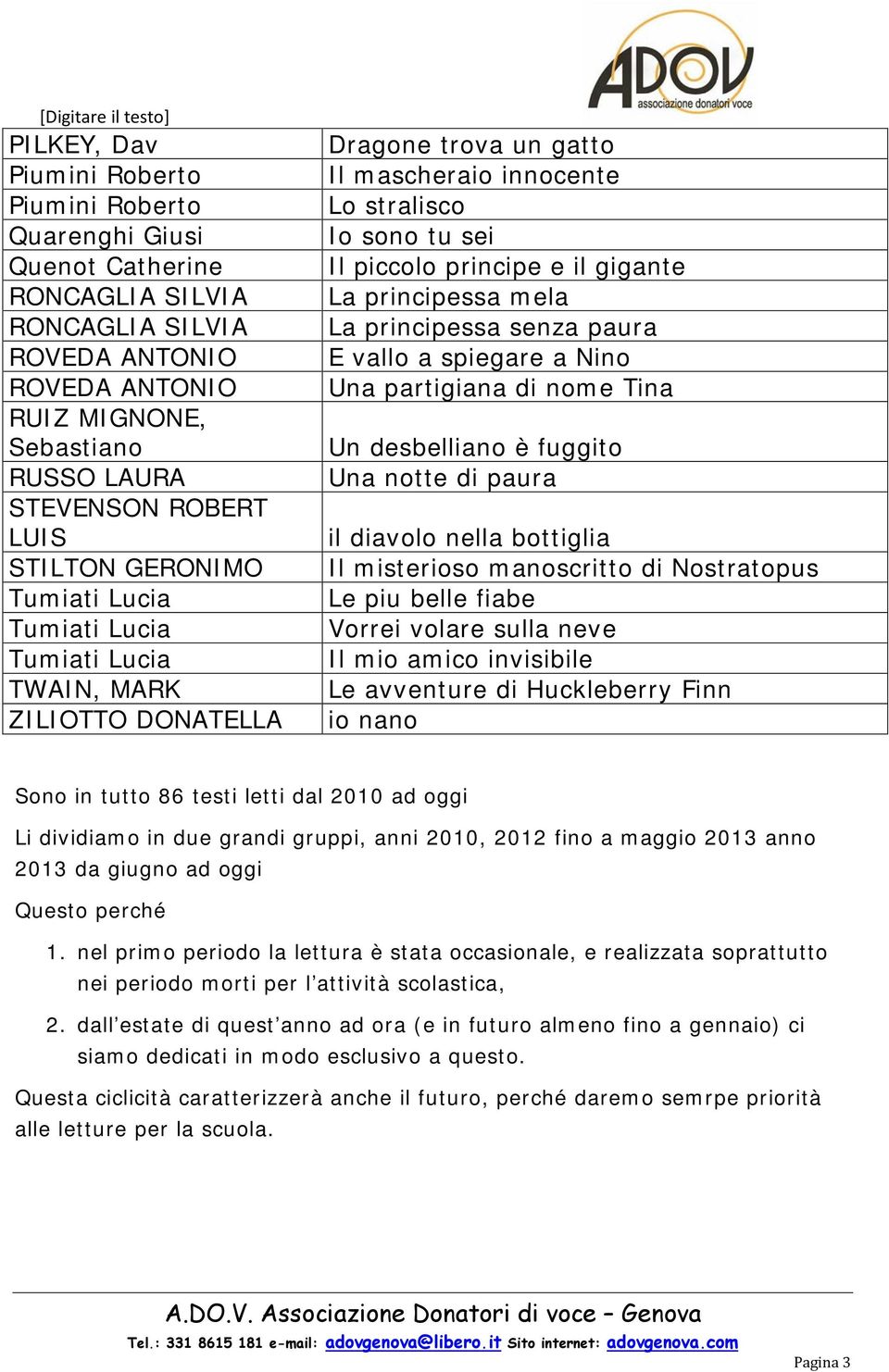 paura E vallo a spiegare a Nino Una partigiana di nome Tina Un desbelliano è fuggito Una notte di paura il diavolo nella bottiglia Il misterioso manoscritto di Nostratopus Le piu belle fiabe Vorrei