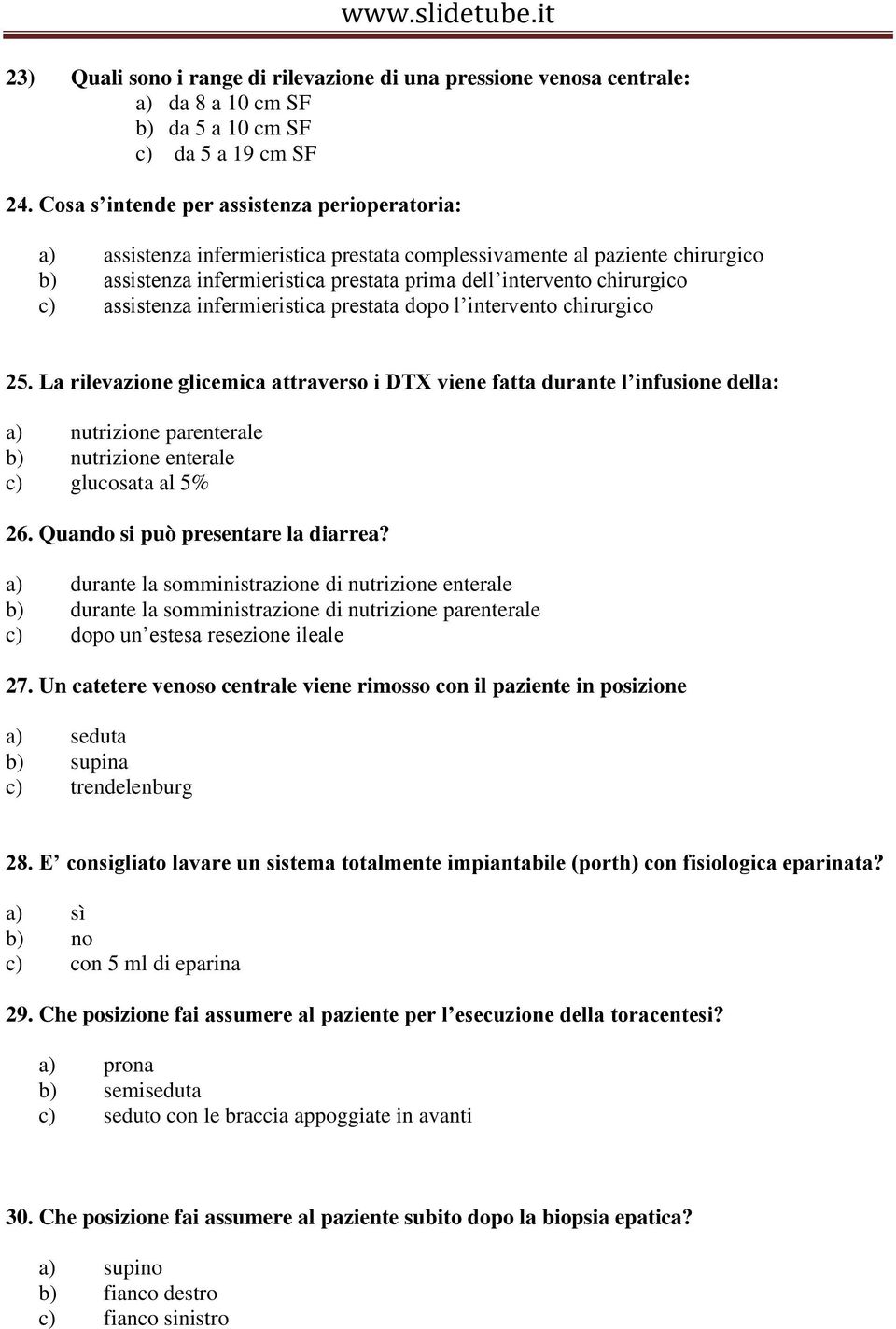 assistenza infermieristica prestata dopo l intervento chirurgico 25.