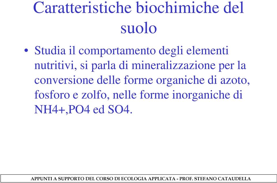 mineralizzazione per la conversione delle forme