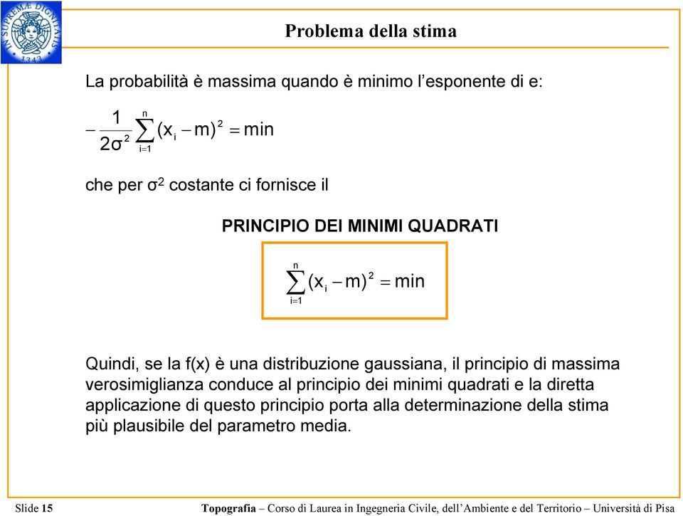 coduce l prcpo de qudrt e l drett pplczoe d questo prcpo port ll deterzoe dell st pù