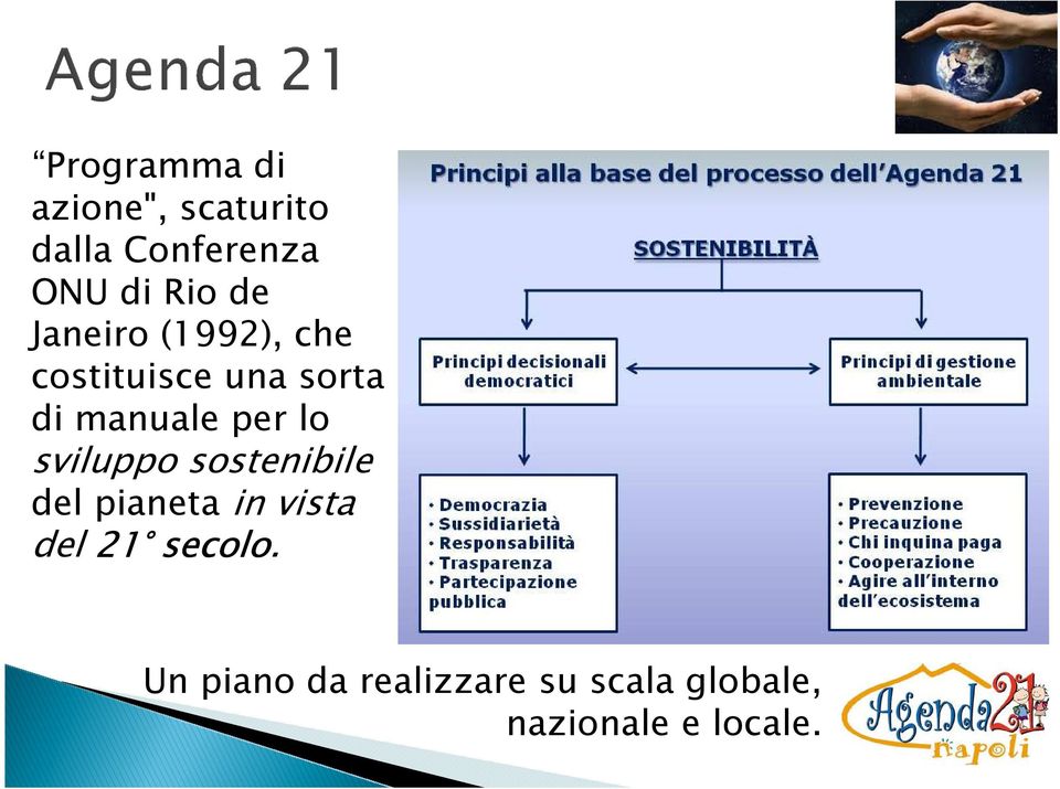 lo sviluppo sostenibile del pianeta in vista del 21 secolo.