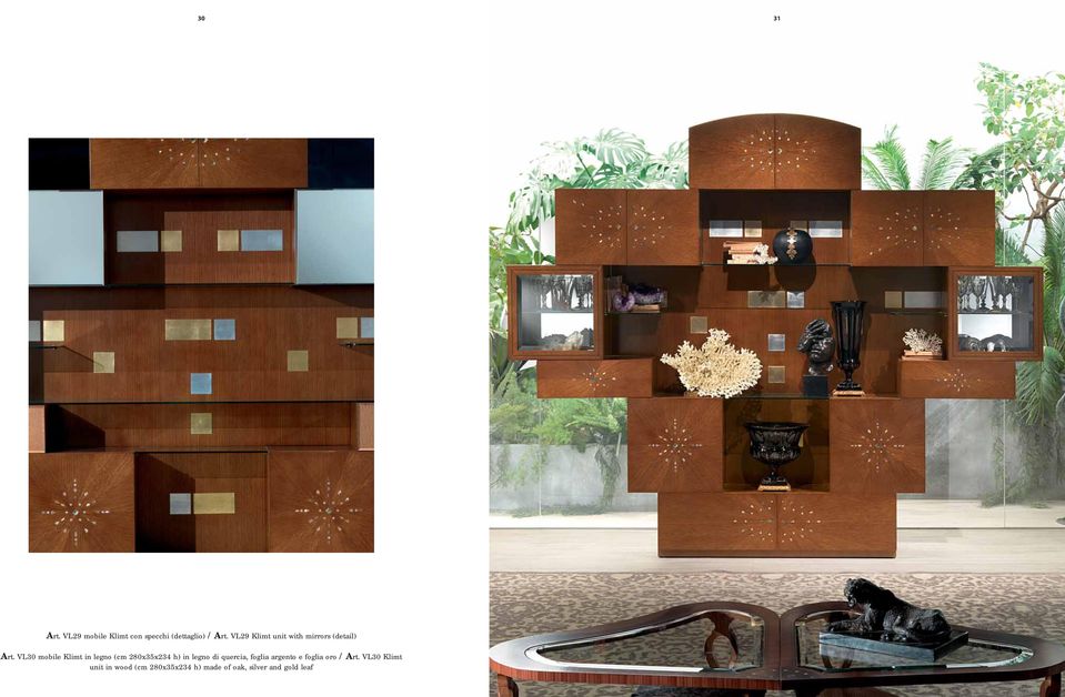 VL30 mobile Klimt in legno (cm 280x35x234 h) in legno di quercia,