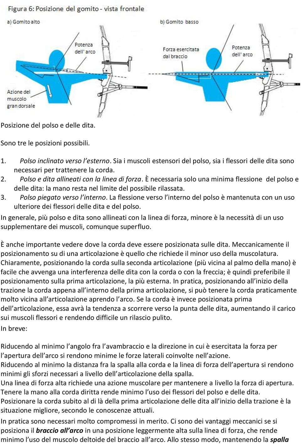 È necessaria solo una minima flessione del polso e delle dita: la mano resta nel limite del possibile rilassata. 3. Polso piegato verso l interno.