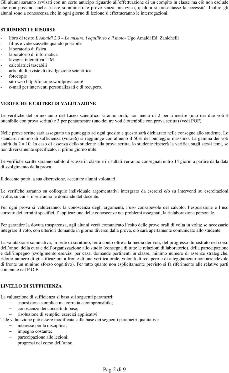 0 Le misure, l'equilibrio e il moto- Ugo Amaldi Ed.