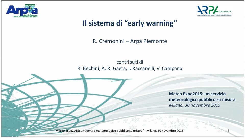 Campana Meteo Expo2015: un servizio meteorologico pubblico su misura