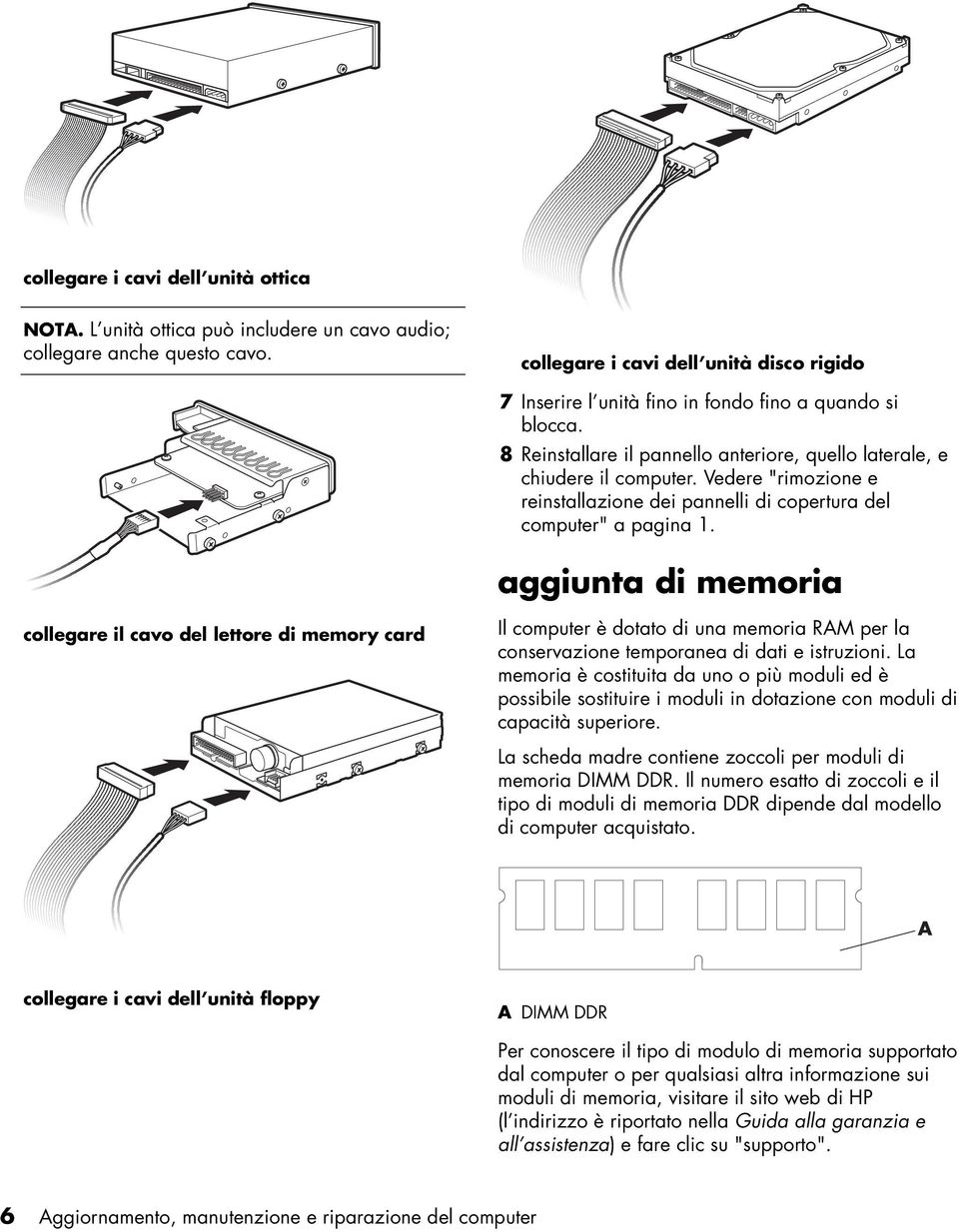 Vedere "rimozione e reinstallazione dei pannelli di copertura del computer" a pagina 1.