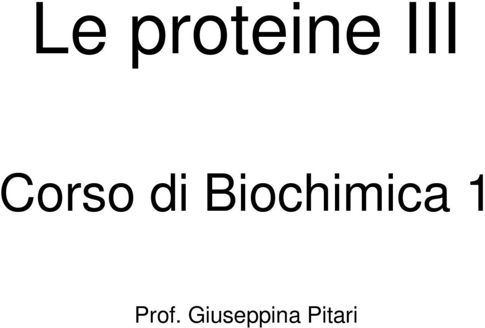 Biochimica 1