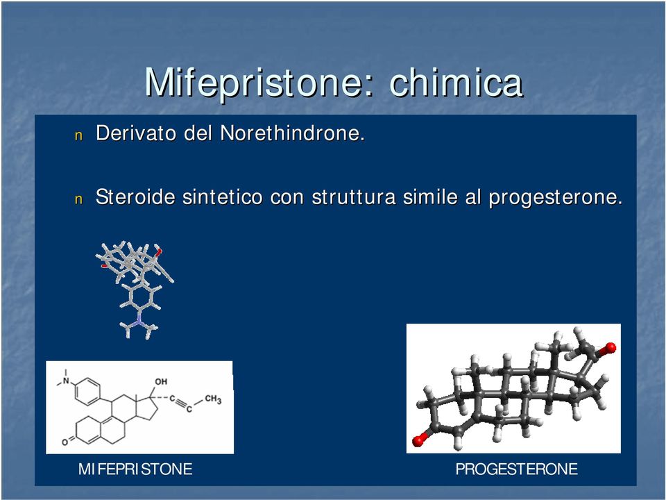 Steroide sintetico con struttura