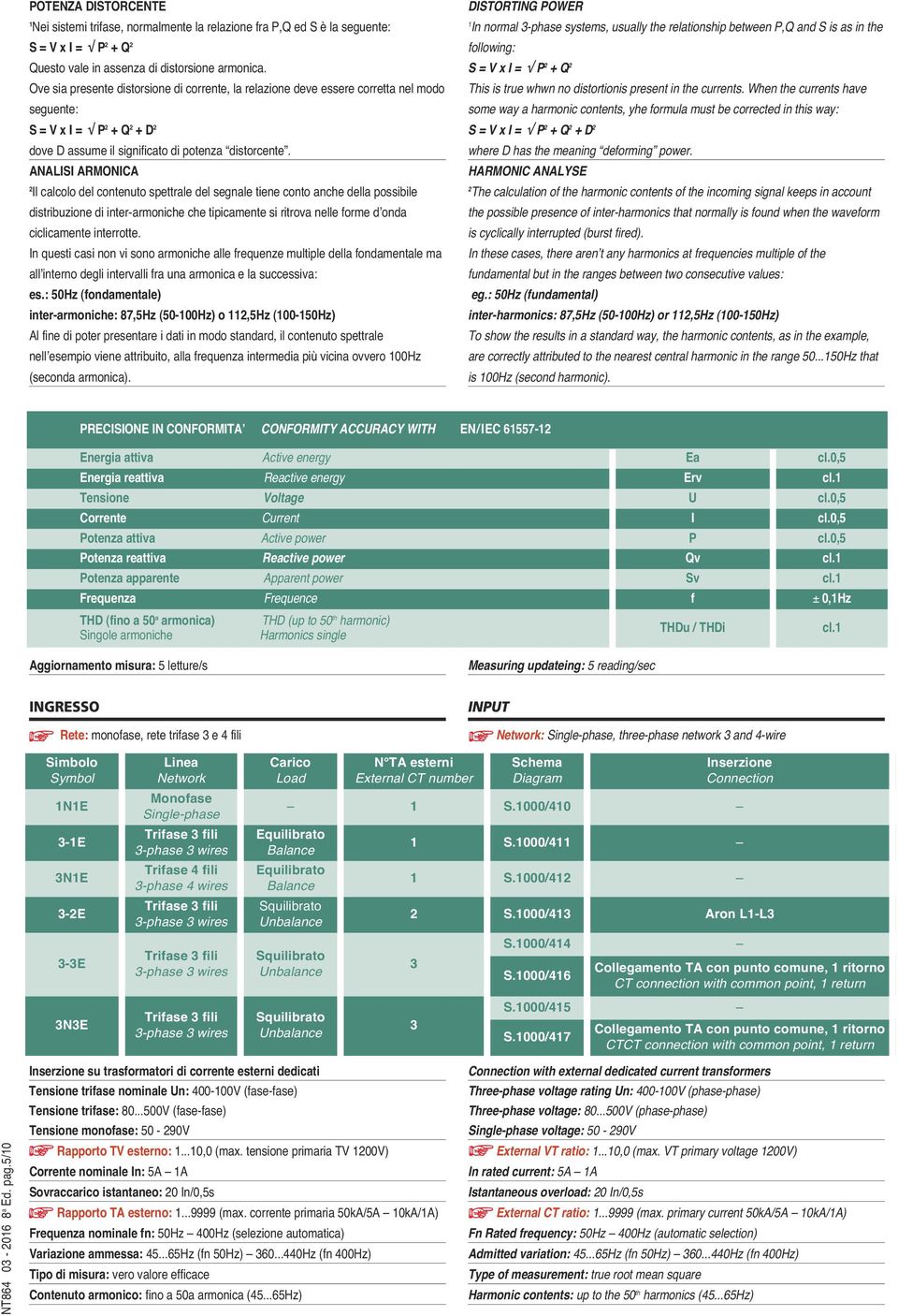 LiSi RMoiC 2 Il calcolo del contenuto spettrale del segnale tiene conto anche della possibile distribuzione di inter-armoniche che tipicamente si ritrova nelle forme d onda ciclicamente interrotte.