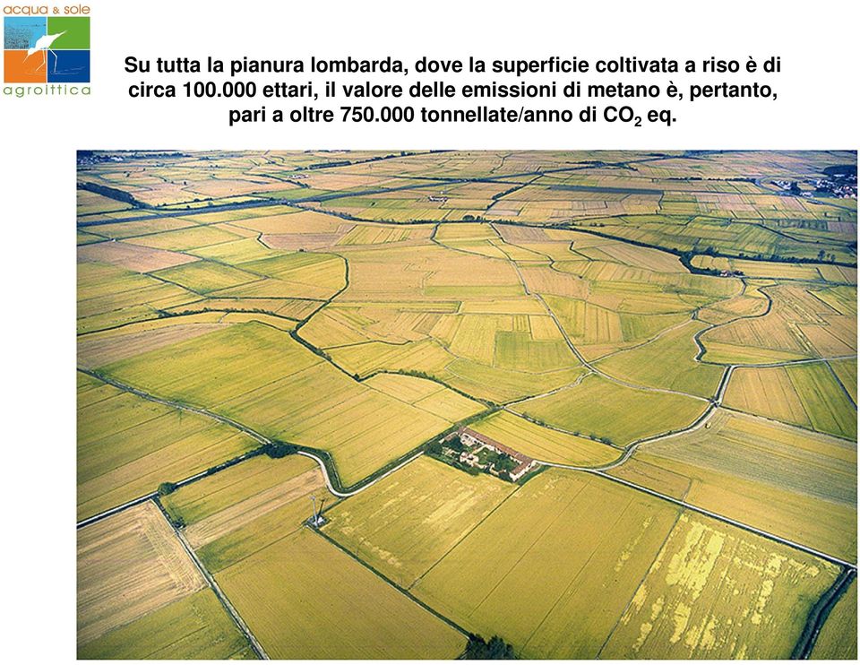 000 ettari, il valore delle emissioni di metano