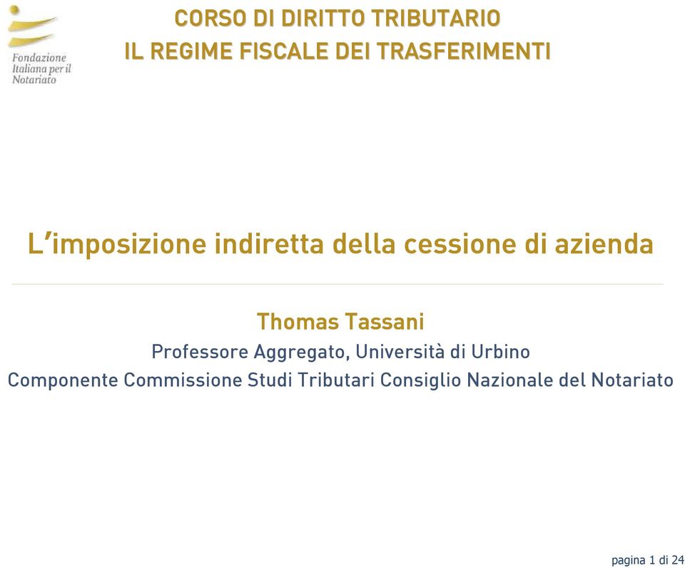 Professore Aggregato, Università di Urbino Componente