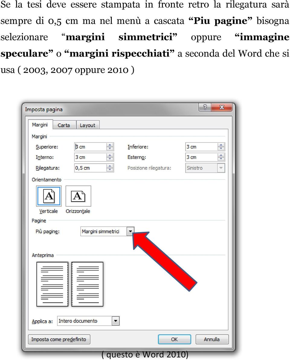 margini simmetrici oppure immagine speculare o margini rispecchiati a