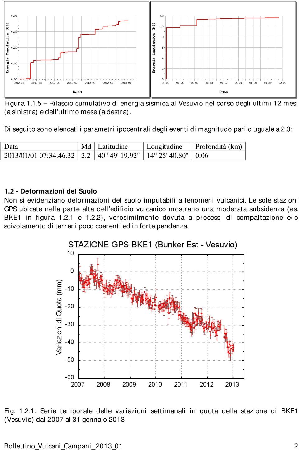 06 1.2 - Deformazioni del Suolo Non si evidenziano deformazioni del suolo imputabili a fenomeni vulcanici.