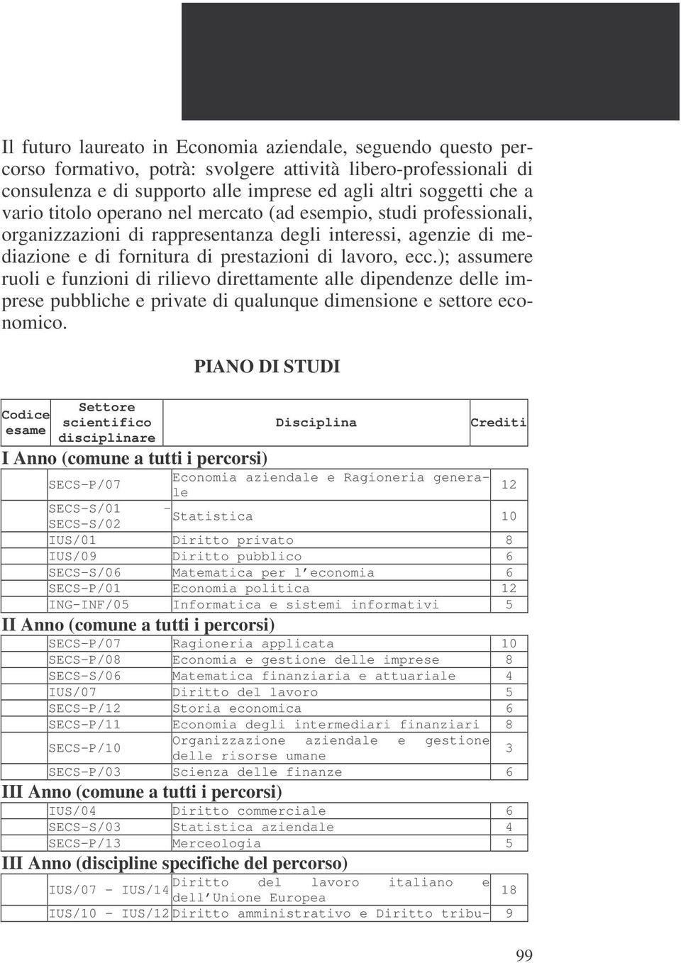 ); assumere ruoli e funzioni di rilievo direttamente alle dipendenze delle imprese pubbliche e private di qualunque dimensione e settore economico.