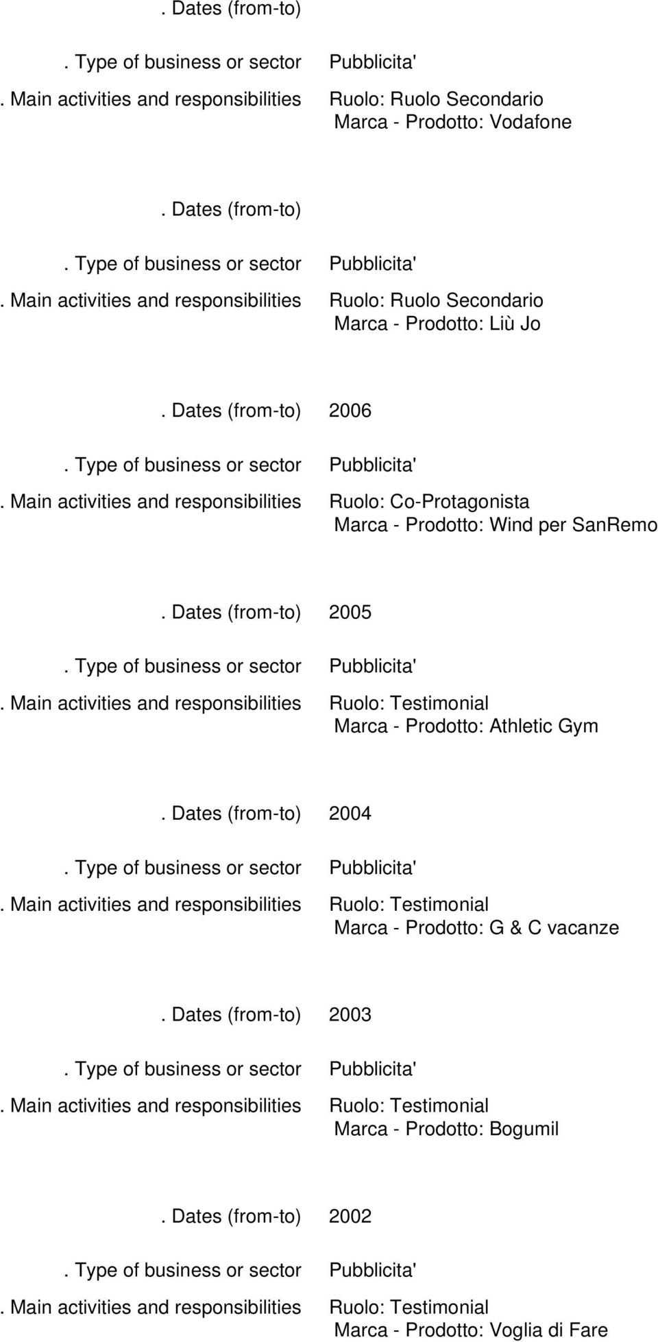 Prodotto: Athletic Gym 2004 Marca - Prodotto: G & C vacanze