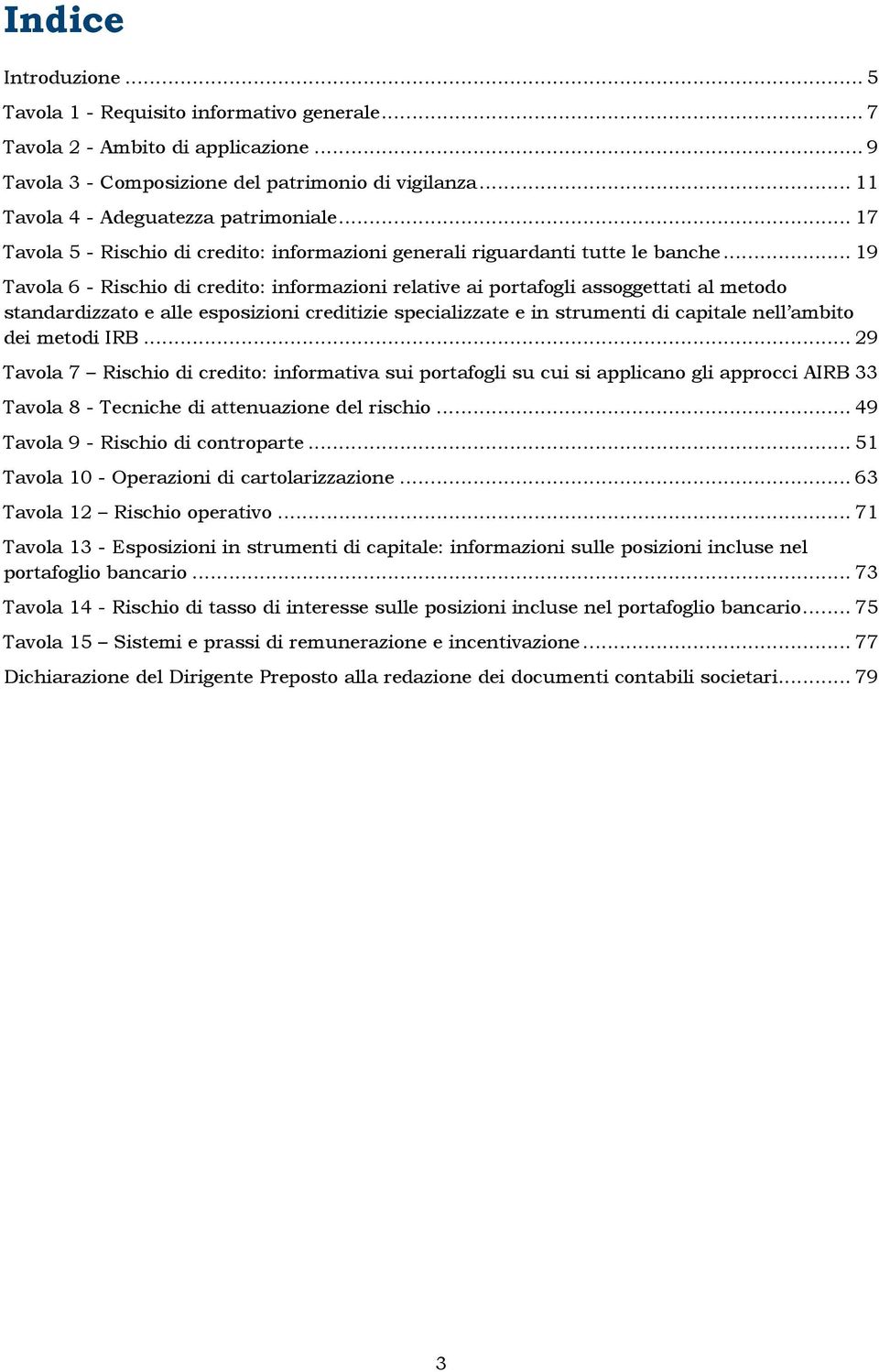 .. 19 Tavola 6 - Rischio di credito: informazioni relative ai portafogli assoggettati al metodo standardizzato e alle esposizioni creditizie specializzate e in strumenti di capitale nell ambito dei